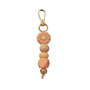 Peach flower keychain